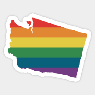 Washington State Rainbow Sticker